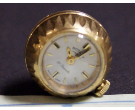 9ct yellow gold-cased Rotary watch pendant with Walker and Hall guarantee 