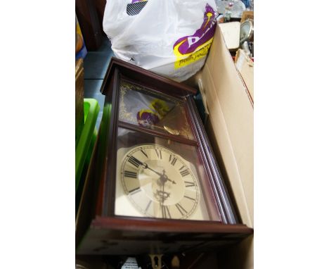 Selection of various cameras, a projector and a clock
