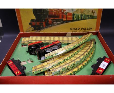 Chad Valley boxed vintage clockwork train set