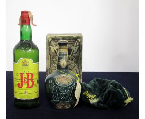 1 litre bt Justerini &amp; Brooks Rare Blend of the Purest Old Scotch  Whiskies 40% Italian Export sl bs, torn/sl stl 1 75 cl