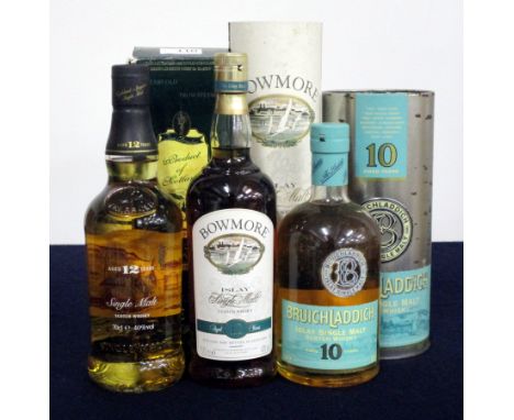 1 70-cl bt Ben Bracken 12 YO Speyside Single Malt Scotch Whisky 40% oc 1 70-cl bt Bowmore 12 YO Islay Single Malt Scotch Whis