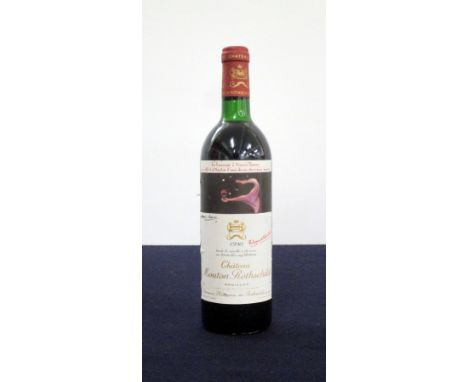 1 bt Ch. Mouton Rothschild 1990 Pauillac, 1er Cru Classé ts, Francis Bacon Label, vsl stl,sl ntl