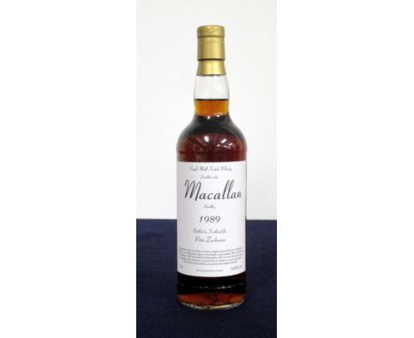 1 bt Macallan 1989 Single Malt Scotch Whisky 1989 bottled 2010 at cask strength 54.6% Private Owners bottling