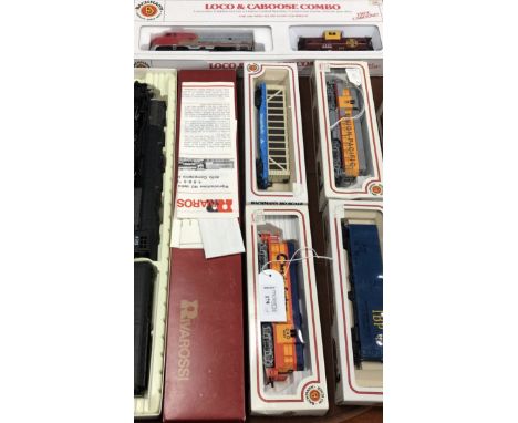LOT OF MODEL TRAIN ENGINES AND CARRIAGES, by Rivarossi and Bachmann