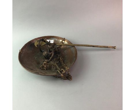 VINTAGE ECLIPSE GARDEN SPRAY, 53.5cm long; along with a tie press and a set of scales (3)