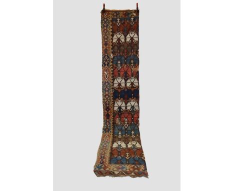 Two Central Anatolian kelim fragments, both late 19th/early 20th century, the first a half kelim, 13ft. 1in. X 2ft. 7in. 3.99