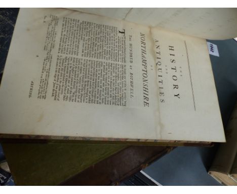 BOOK: Bridges, John & Whalley, Rev.Peter.  History & Antiques of Northamptonshire.  First Edition. 2 vols. 1791 together with