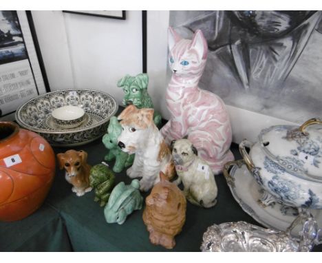 A quantity of assorted ceramic animals including Sylvac