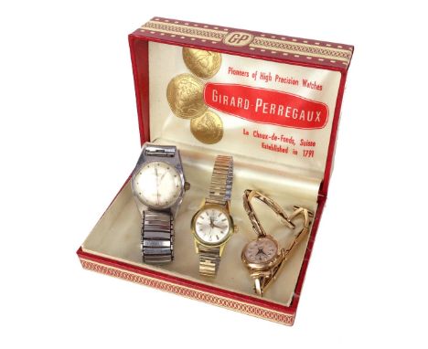 A Winegartens Ltd. Incabloc steel manual wind gentleman's wristwatch, circa 1950, a Roamer 9ct gold cased manual wind lady's 