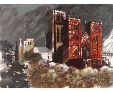 Norman Wade (British, 20th Century), Durham Cathedral, signed, dated, titled and numbered in pencil 'Norman Wade, 76, 48/100'