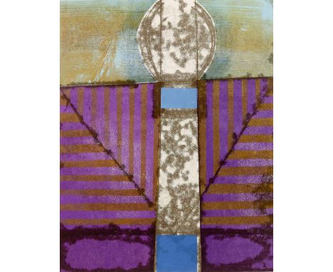 Robert *** (British, 20th Century), Monument, indistinctly signed, dated '1968' and titled in pencil (in lower margin), colou