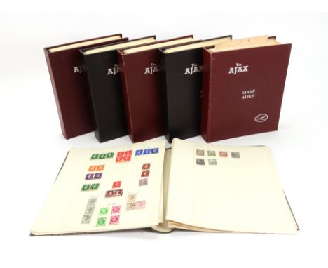 An all World stamp collection in mixed condition, in five Ajax albums and on loose pages, with British Commonwealth, Europe a