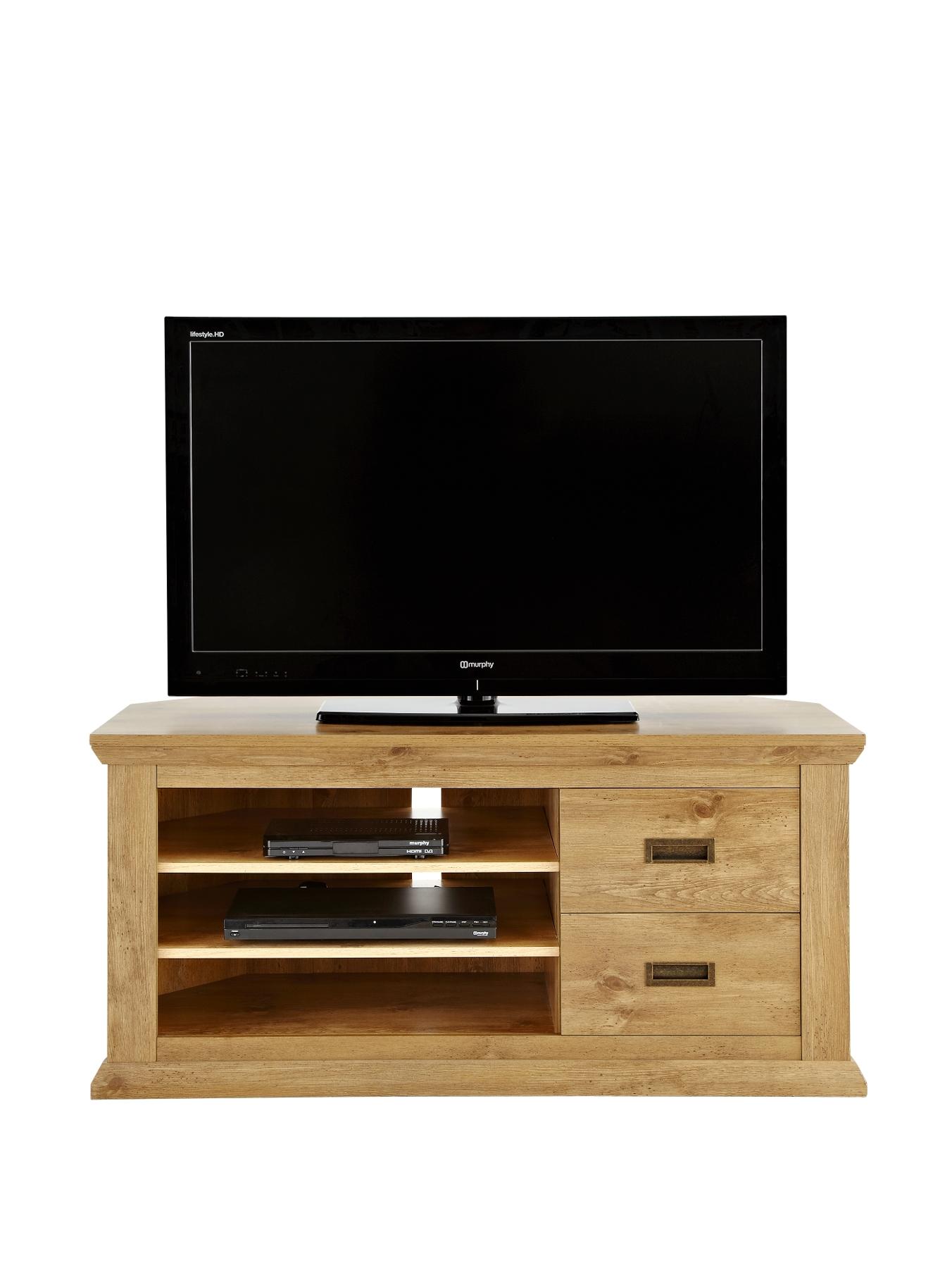 Clifton Corner Tv Unit In Rustic Oak