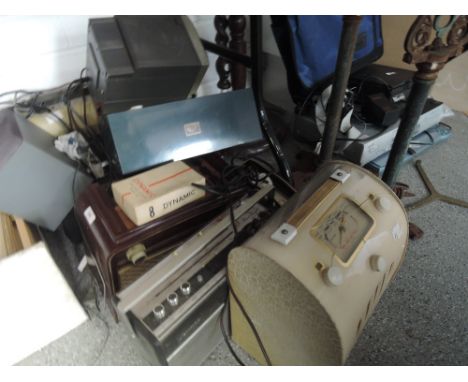 A selection of vintage radios including Roberts, Stella etc