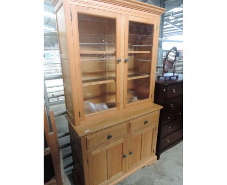 A modern light oak lounge unit   