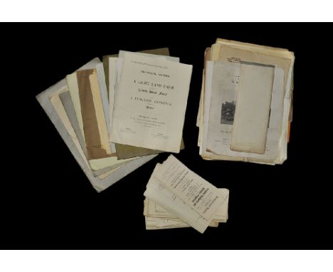 19th-20th century AD. A mixed group of printed pamphlets and other papers relating to property, commercial and agricultural a