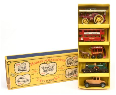 Matchbox Models of Yesteryear G7 Gift Set conprising (1) Y3 London Tramcar - cream roof, closed recess, gloss black base, bla