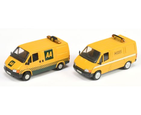 HartSmith Transport Of Delight pair (1) Ford Transit Van AA Workshop Services - 1:48th scale, yellow,roof bar mount light fit