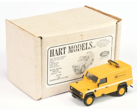 HartSmith HT126 Land Rover AA Old Combi 110 - 1:48th scale, yellow, white, roof bar mount light fitting - Mint in EXcellent c