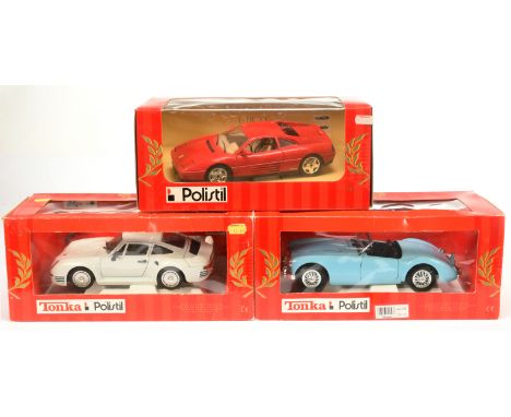 Group of 1/16th &amp; 1/18th Scale Cars - Including (1) MGA Twin Cam; (2) Porsche 959; (3) Ferrari 348 - Near Mint to Mint in