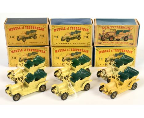 Matchbox Models of Yesteryear Y16 Spyker Veteran Automobile group (1) pale lemon yellow body, baseplate type A, black knobbly