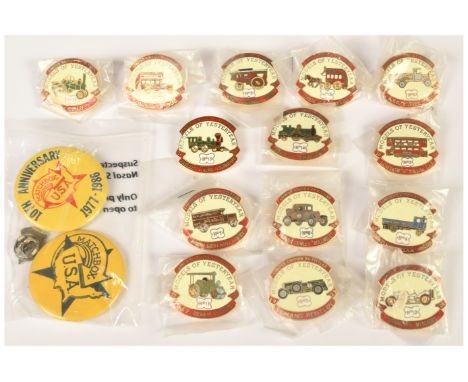 Matchbox Models of Yesteryear group of more recent issue "Limited Edition by Fittler" Lapel Badges including Y1 Allchin; Y2 L