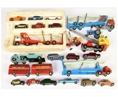 Corgi Group of Unboxed Models - Including GS48 Car Transporter Gift Set; Bedford Articulated Milk Tanker; 1966 Monte Carlo Ra