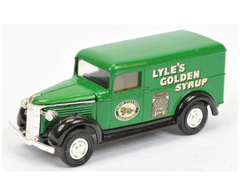 Matchbox Models of Yesteryear Y12 1937 GMC Van - Colour trial model - "Lyle's Golden Syrup" - mid green body, raised bonnet, 