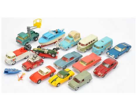 Corgi Group of 1960's issue cars &amp; light Commercial Vehicles - to include (1) 447 Ford Thames Ice Cream Van "Wall's Ice C