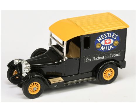 Matchbox Models of Yesteryear Y5 1927 Talbot Van "Nestle's Milk" - colour trial model - black body &amp;&nbsp; chassis, yello