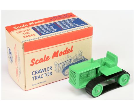 Matchbox Models of Yesteryear Scale Model "The Perfect Toy" - MICA re-issue - Crawler Tractor - green with black tracks, plus