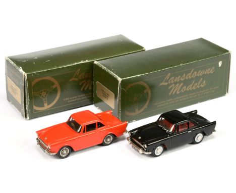 Lansdowne Models 1/43rd scale Pair (1) LDM11 1963 Sunbeam Alpine Series 3 - bright red with black interior and spoked wheels 