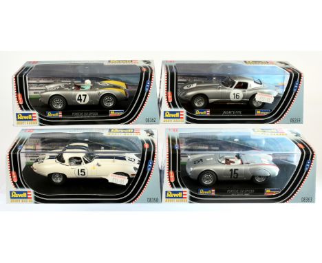 Revell Model Group of Racing Cars - Including Jaguar E-Type 16 Lemans 1964; Porsche 550 Spyder 15 Avus 1955; Porsche 550 Spyd