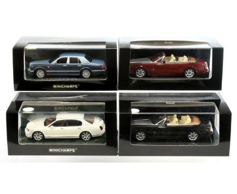 Minichamps (1/43rd scale) boxed car group - (1) Bentley Continental Flying Spur, (2) Bentley Arnage R, (3) Rolls Royce Phanto