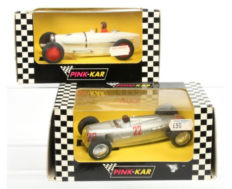 Pink - Kar Pair of Cars - Including (1) CV 007 Bugatti Type 59 (Blanco); (2) CV 012 Auto Union Type C Doble rueda trasera - M
