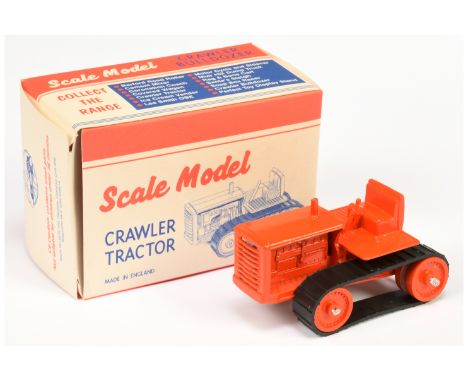 Matchbox Models of Yesteryear Scale Model "The Perfect Toy" - MICA re-issue - Crawler Tractor - orange-red with black tracks 