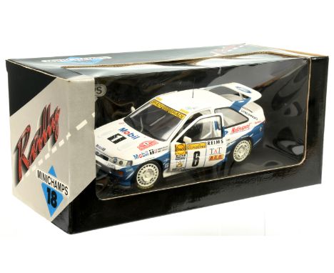 MINICHAMPS 1/18th scale Ford Escort RS Cosworth Mobil 1 1994 Mote Carlo Rally Car - Near Mint to Mint in Excellent to Excelle