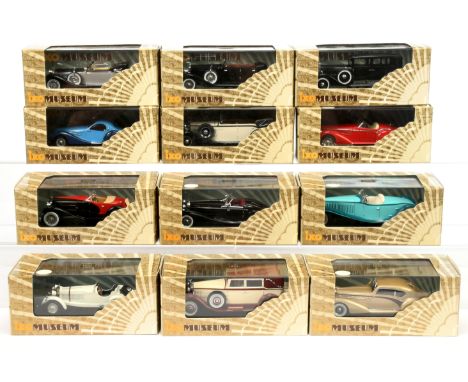 Ixo Museum 1/43rd scale group to include MUS001 1938 Mercedes 540K, MUS008 1930 Isota Fraschini TIPO, MUS016 1928 Mercedes SS