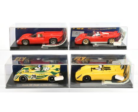 Fly Group of Cars - Including (1) Ref. C4 Ferrari 512 S 2 Versiones; (2) Ref. C44 Porsche 908 Flunder Calcas-Decals; (3) Ref.