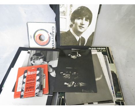 Vintage Beatles memorabilia to include a photograph of Ringo Starr signed in orange pen 'To Jeanne with love always Ringo', B