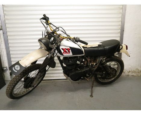 A Yamaha XT 500 motorcycle, circa 1974, Frame No. 146-104300. Engine No 1U6-104300
