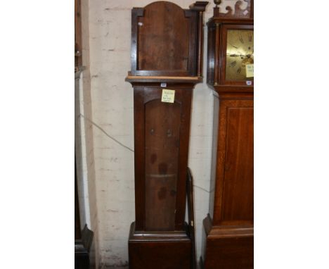 An oak eight-day longcase clock in distressed condition, late 18th century, the four pillar rack striking movement with 12 in