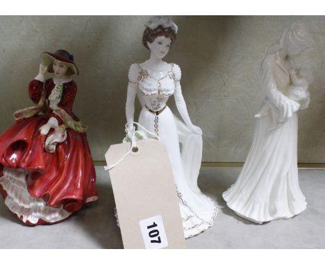 Royal Doulton figure 'Top of the Hill', H.N.1834, a Worcester figure 'Secret Dreams' and Coalport figure 'Golden Age' -3 Best