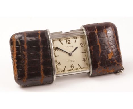 1930s Movado Chronometre Ermeto purse watch in snakeskin case, No.1224 961M, with service receipt and  current guarantee   Co