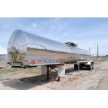 Tanker trailer manufactured by Stainless Tank and Equipment; 6500 gallon capacity, 1992 vintage