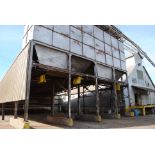 (4) compartment grain/ seed storage bin and attached structure (elevator NOT included)