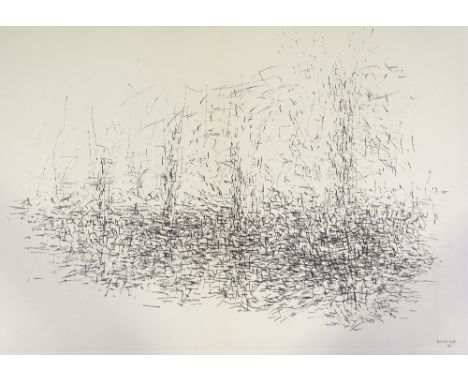 Jean Rene Bazaine (1904 - 1995), lithograph, abstract composition, 1966, 14.5" x 21.5", mounted