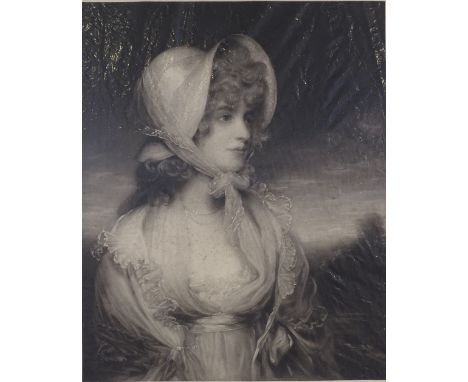 Joseph Pratt, engraving, portrait of a girl, signed in pencil, image size 20" x 16", unframed