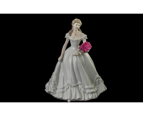 Royal Worcester Hand Painted Porcelain Figure ' Anniversary Figure ' 2000. Sculptured by John Bromley. CW 468. Height 9 Inche