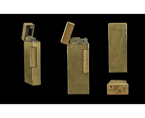 Dunhill - Switzerland  Gold Plated Lighter. c.1960's. Good Condition. 